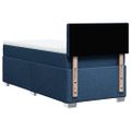 vidaXL Posteľný rám boxspring s matracom modrý 90x200 cm látka