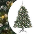 vidaXL Umelý vianočný stromček Zelená 150 cm PVC, plast a oceľ