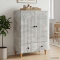 vidaXL Servírovacia skriňa so zásuvkou Betónovo sivá 66 x 34,5 x 95 cm