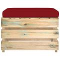 vidaXL Sekčná podnožka s vankúšom zelené impregnované drevo