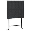 vidaXL Skladací bistro stôl čierny 55x54x71 cm polyratan