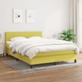 vidaXL Boxspring posteľ s matracom zelená 140x190 cm látka