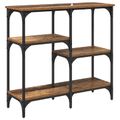 vidaXL Konzolový stôl Staré drevo 80 x 29 x 75 cm Kompozitné drevo