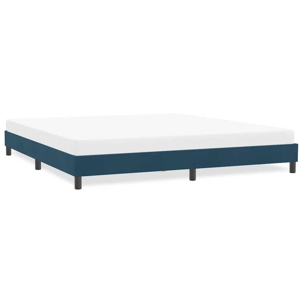 vidaXL Rám postele bez matraca Tmavomodrá 180x220 cm Zamat