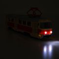 Električka ktorá hlási zastávky česky 28 cm
