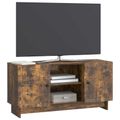 vidaXL TV skrinka 102 x 34,5 x 50 cm Dymový dub Kompozitné drevo