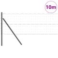 vidaXL Euro plotový základ 10 x 0,6 m PVC potiahnutá oceľ Sivá