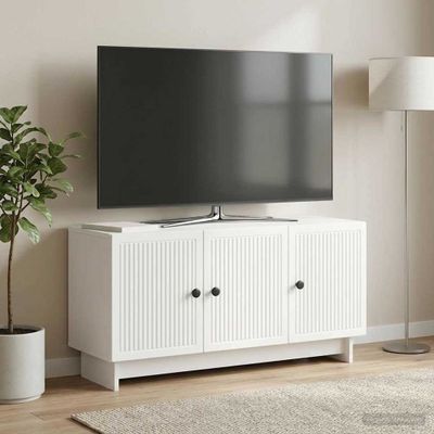 vidaXL TV skrinka Biela 99 x 34,5 x 50 cm Kompozitné drevo