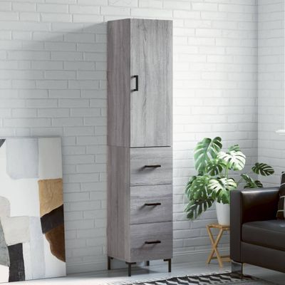 vidaXL Vysoká skrinka dub sonoma 34,5x34x180 cm spracované drevo