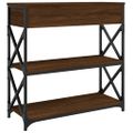 vidaXL Konzolový stolík hnedý dub 75x28x75 cm kompozitné drevo