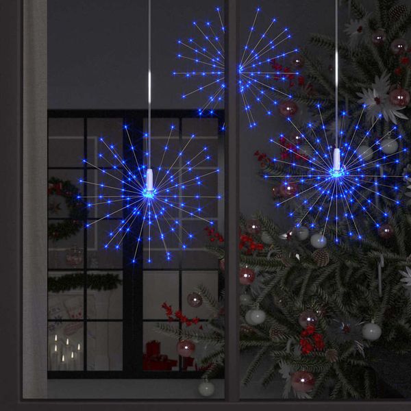 vidaXL Vonkajšie vianočné prskavky 4 ks, modré 20 cm, 560 LED