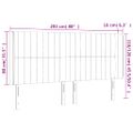 vidaXL Čelo postele s LED zelené 203x16x118/128 cm látka