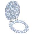 vidaXL WC sedadlá s pomalým sklápaním 2 ks, MDF, motív porcelánu