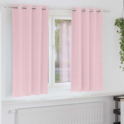 vidaXL Záclony na zatemnenie s krúžkami 2 pcs Detská ružová