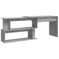 vidaXL Rohový stôl sivý dub sonoma 200x50x76 cm spracované drevo