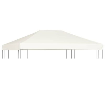 vidaXL Strieška na altánok 310 g/m² 4x3 m krémovo-biela
