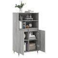 vidaXL Vysoká skrinka sivý dub sonoma 60x36x110 cm spracované drevo