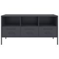 vidaXL TV skrinka antracitová 100,5x39x50,5 cm oceľ