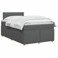vidaXL Posteľ boxspring s matracom Tmavosivá 120 x 190 cm Látka