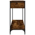 vidaXL Konzolový stolík dymový dub 100x34,5x75 cm kompozitné drevo