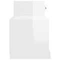 vidaXL Botník lesklý biely 100x42x60 cm kompozitné drevo