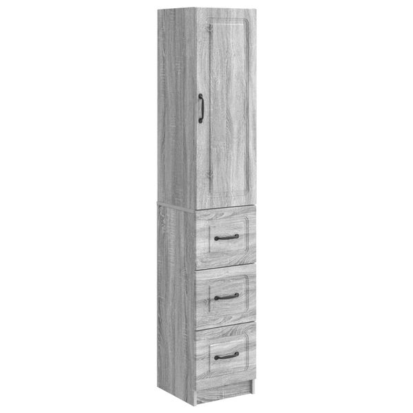 vidaXL Sada skríň 2 pcs Sivý Sonoma 33 x 34,5 x 87 cm Kompozitné drevo