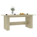 vidaXL Jedálenský stôl, dub sonoma 180x90x76 cm, kompozitné drevo