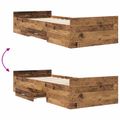 vidaXL Rám postele so skladom Staré drevo 80 x 200 cm Kompozitné drevo