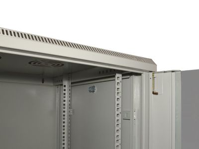 RACK 19" nástenný ZETA 6U 600x450 RAL7035, dvere sklo na samozostavenie, sivý