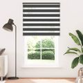 vidaXL Zebrová roleta 120,9x230 cm, šírka látky 116,7 cm, čierna