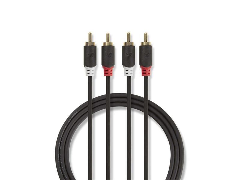 Kábel 2x Cinch konektor/2x Cinch konektor 5m NEDIS CABW24200AT50