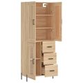 vidaXL Vysoká skrinka dub sonoma 69,5x34x180 cm spracované drevo