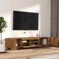 vidaXL 2-dielna súprava TV skriniek s LED dymový dub spracované drevo