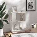 vidaXL Knižnica/deliaca stena biela 51x25x70 cm masívna borovica