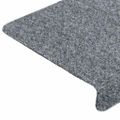 vidaXL Schodové rohože, samolepiace, 10 ks, 65x21x4 cm, svetlosivé, s obdĺžnikovým okrajom