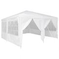 vidaXL Párty stan Biela 400 x 400 x 266 cm Polyetylén