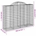 vidaXL Oblúkové gabionové koše 5 ks 200x50x140/160 cm pozink. železo