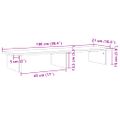 vidaXL Stojan na monitor dymový dub 100x27x15 cm kompozitné drevo