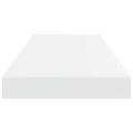 vidaXL Plávajúce nástenné police 2 ks, lesklé biele 60x23,5x3,8cm, MDF