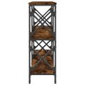 vidaXL Konzolový stolík dymový dub 200x28x80,5 cm kompozitné drevo