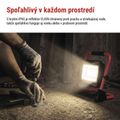 LED reflektor ELION 30W, červeno-čierny, IP65, 4800 lm, neutrálna biela