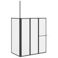 vidaXL Sprchová zástena Biela 120 x 70 x 137 cm Hliník
