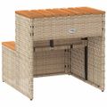 VidaXL vírivka Step Béžová 50x50x50,5 cm polyratan a masívna akácia