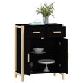 vidaXL Komoda čierna 62x38x75 cm spracované drevo