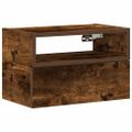 vidaXL Nástenný nočný stolík dymový dub 45x26x28,5 cm
