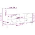 vidaXL Botník dymový dub 102x36x60 cm spracované drevo