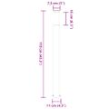 vidaXL Stĺpikové svietidlo 110 cm nehrdzavejúca oceľ IP44