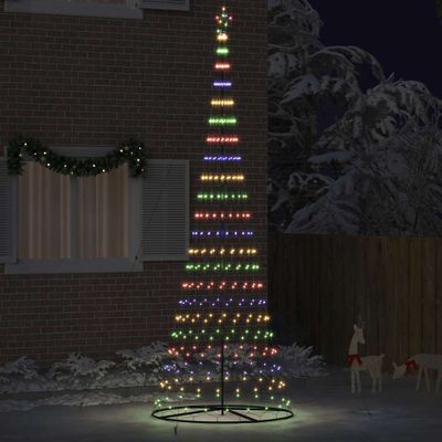vidaXL LED vianočný stromček s 455 LED-i Viacfarebný 399 cm Kov