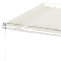 vidaXL Automatická markíza s LED a senzorom vetra 400x300 cm krémová