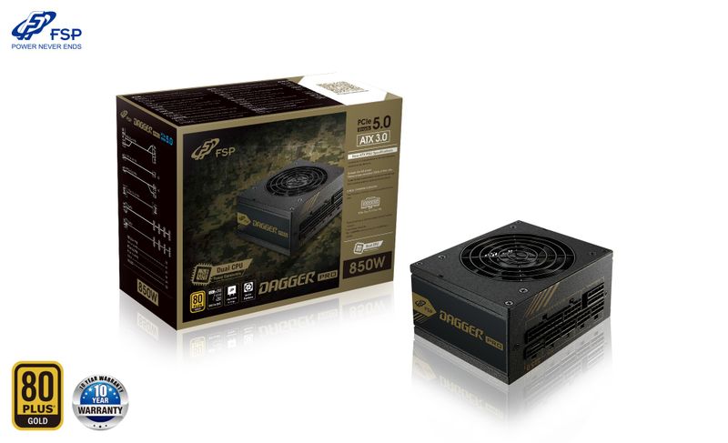 FSP DAGGER PRO/850W/SFX/80PLUS Gold/Modular/Retail